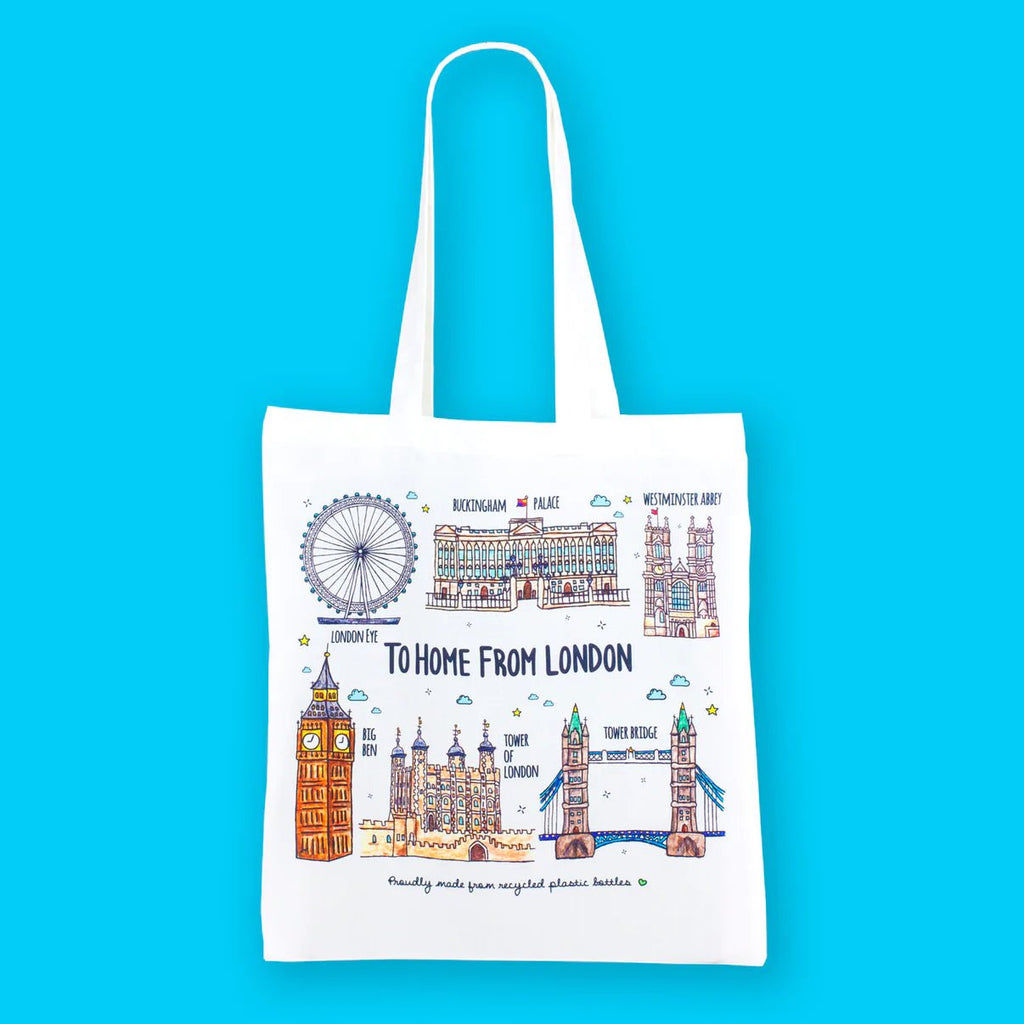 Recycled Eco Tote Bag - London Landmarks - The Rosy Robin Company