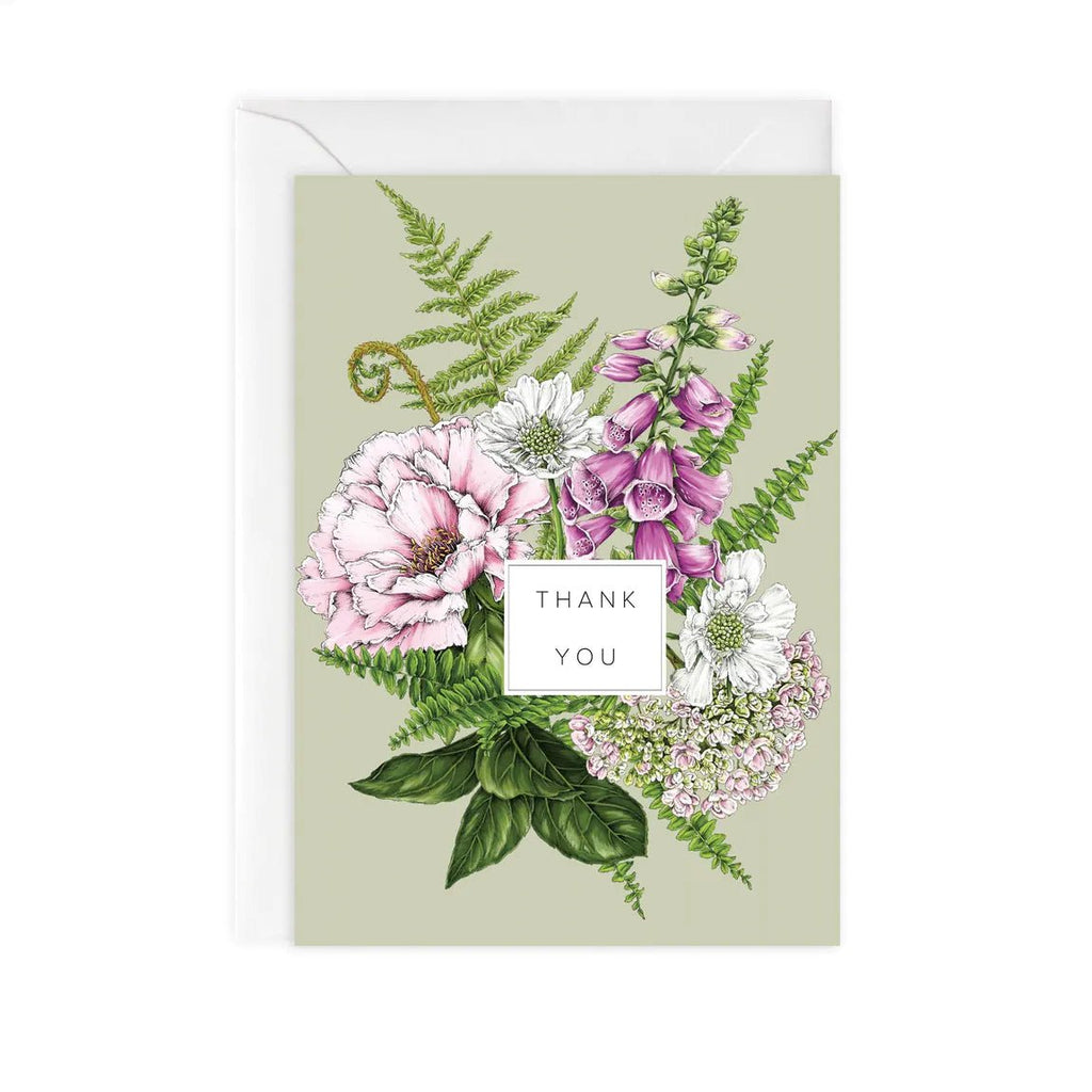 Thank You Card - Summer Garden Collection - The Rosy Robin Company