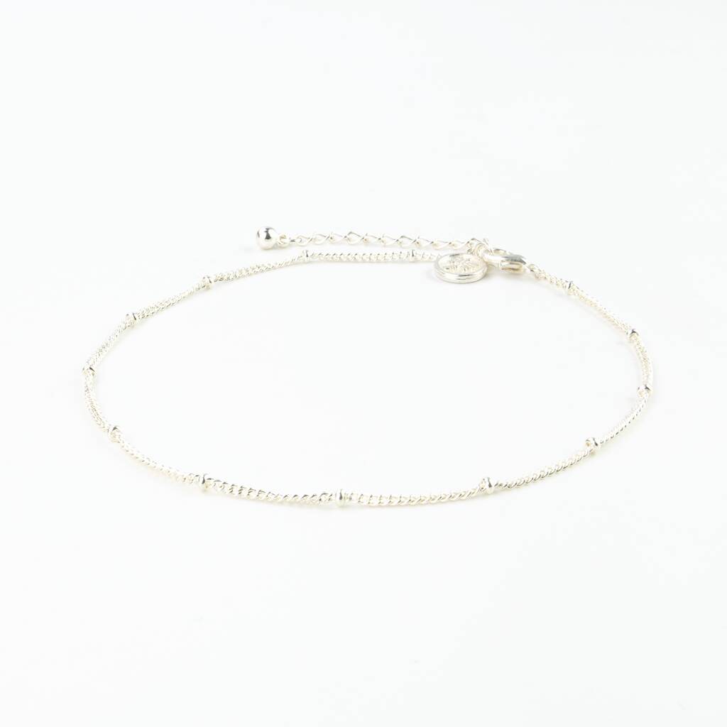 Anklet - Lovina Bobble (Silver) - The Rosy Robin Company