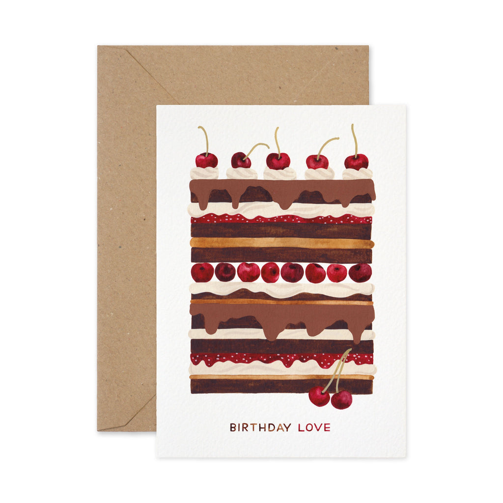 Birthday Card - Chocolate Birthday Cake - The Rosy Robin Company