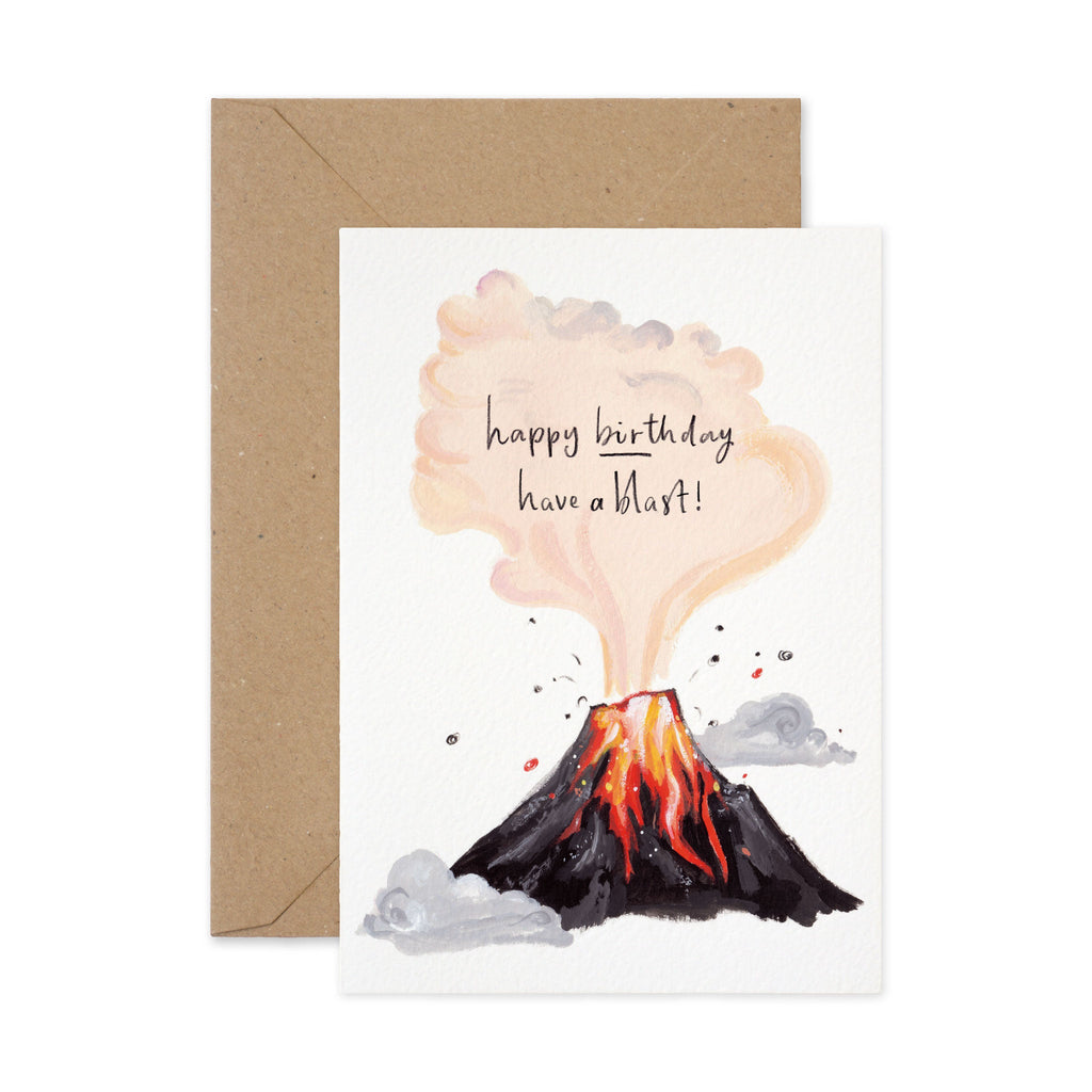 Birthday Card - Volcano - The Rosy Robin Company