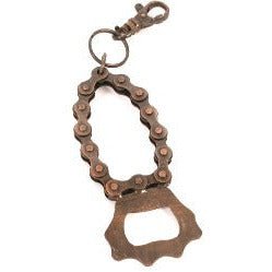 Bottle Opener Key Ring - Recycled Bike Chain - The Rosy Robin Company