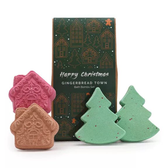 Christmas Bath Bomb Gift Set - Gingerbread Town - The Rosy Robin Company