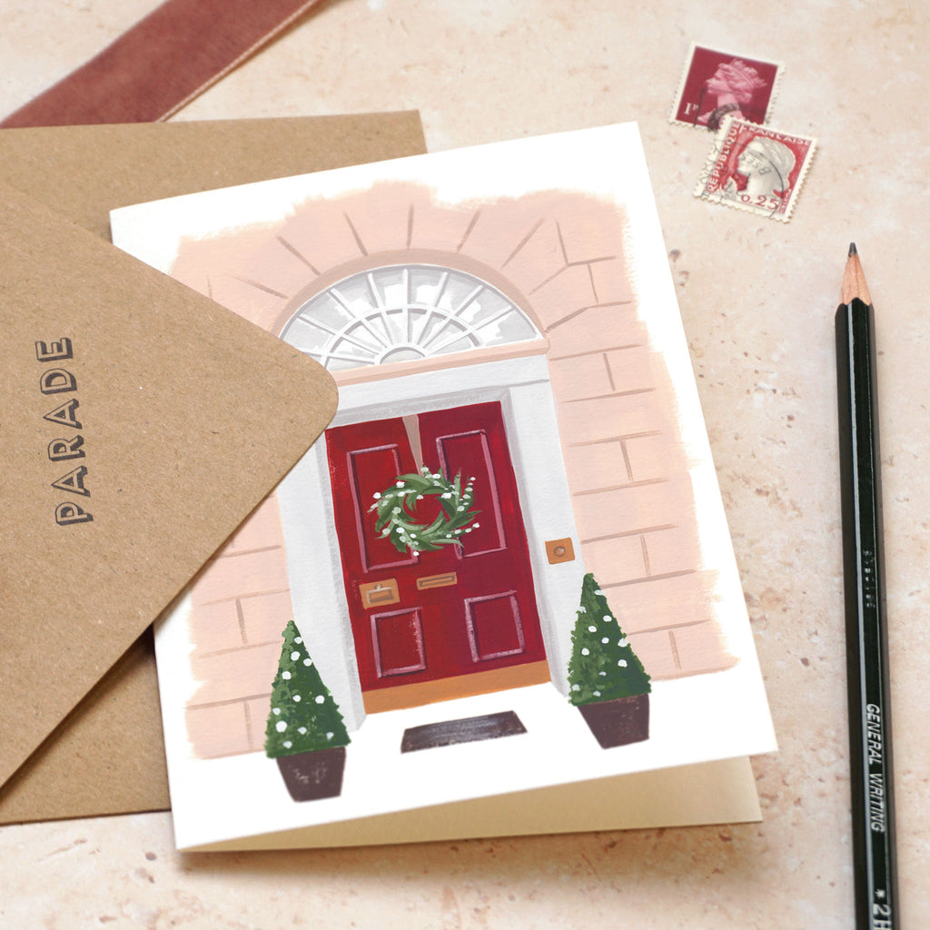 Christmas Card - Festive Door Card - The Rosy Robin Company