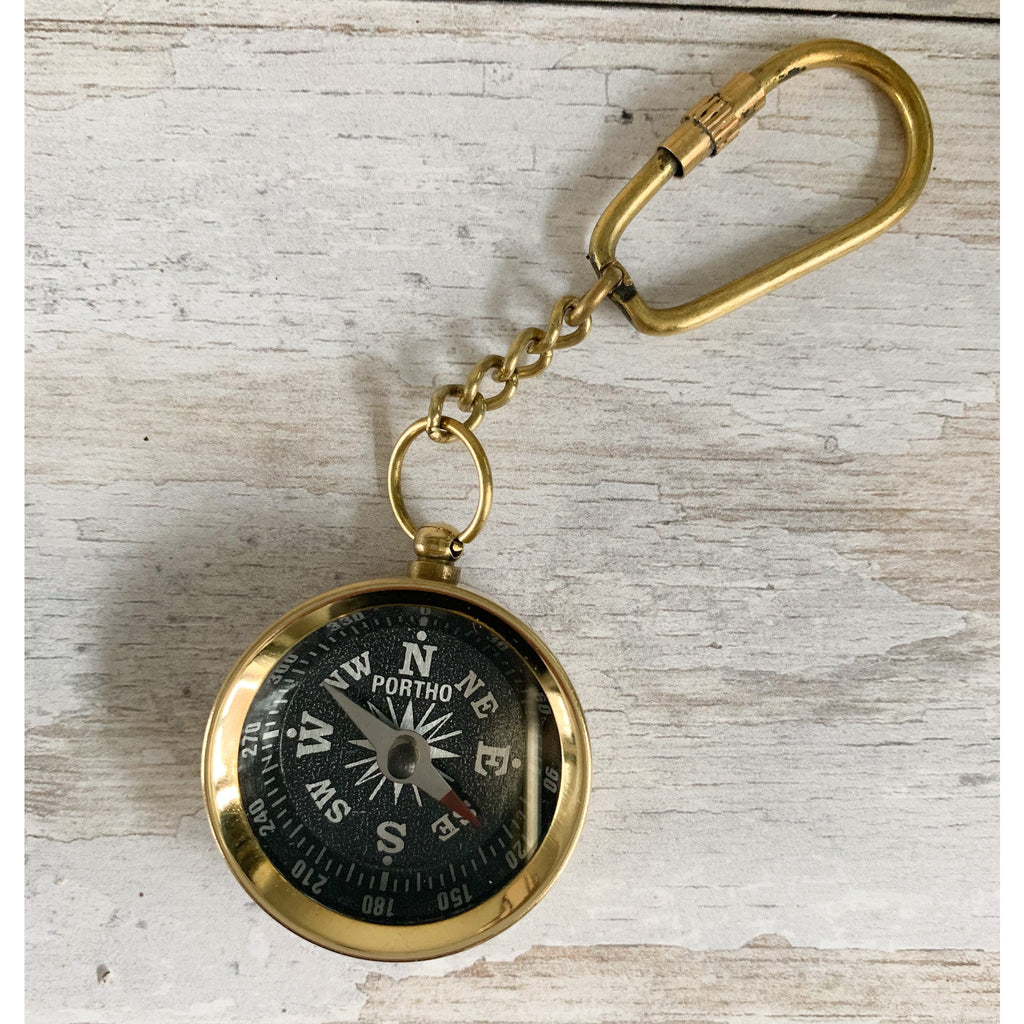 Compass Key Chain Ring - The Rosy Robin Company