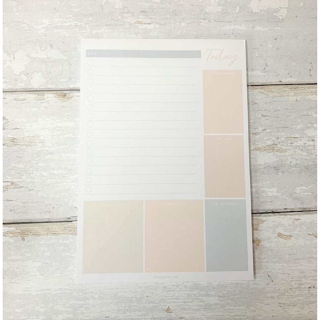 Daily Planner A5 - Pastel, 50 pages - The Rosy Robin Company