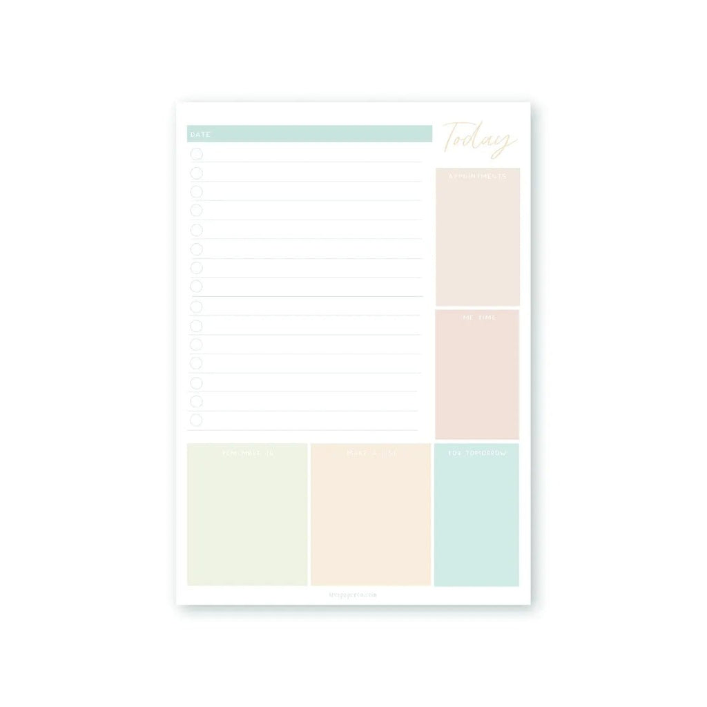 Daily Planner A5 - Pastel, 50 pages - The Rosy Robin Company