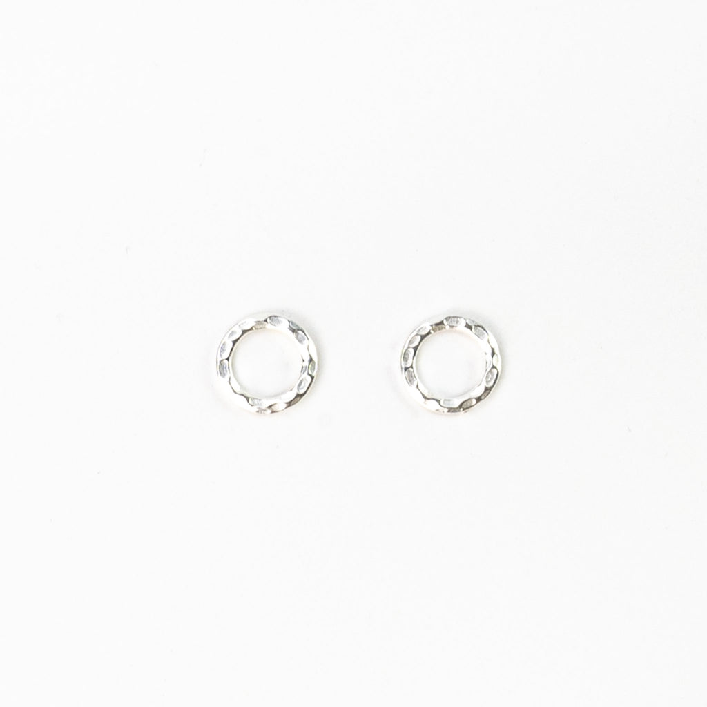 Earrings - Dainty Circle Studs (Silver Pair) - The Rosy Robin Company