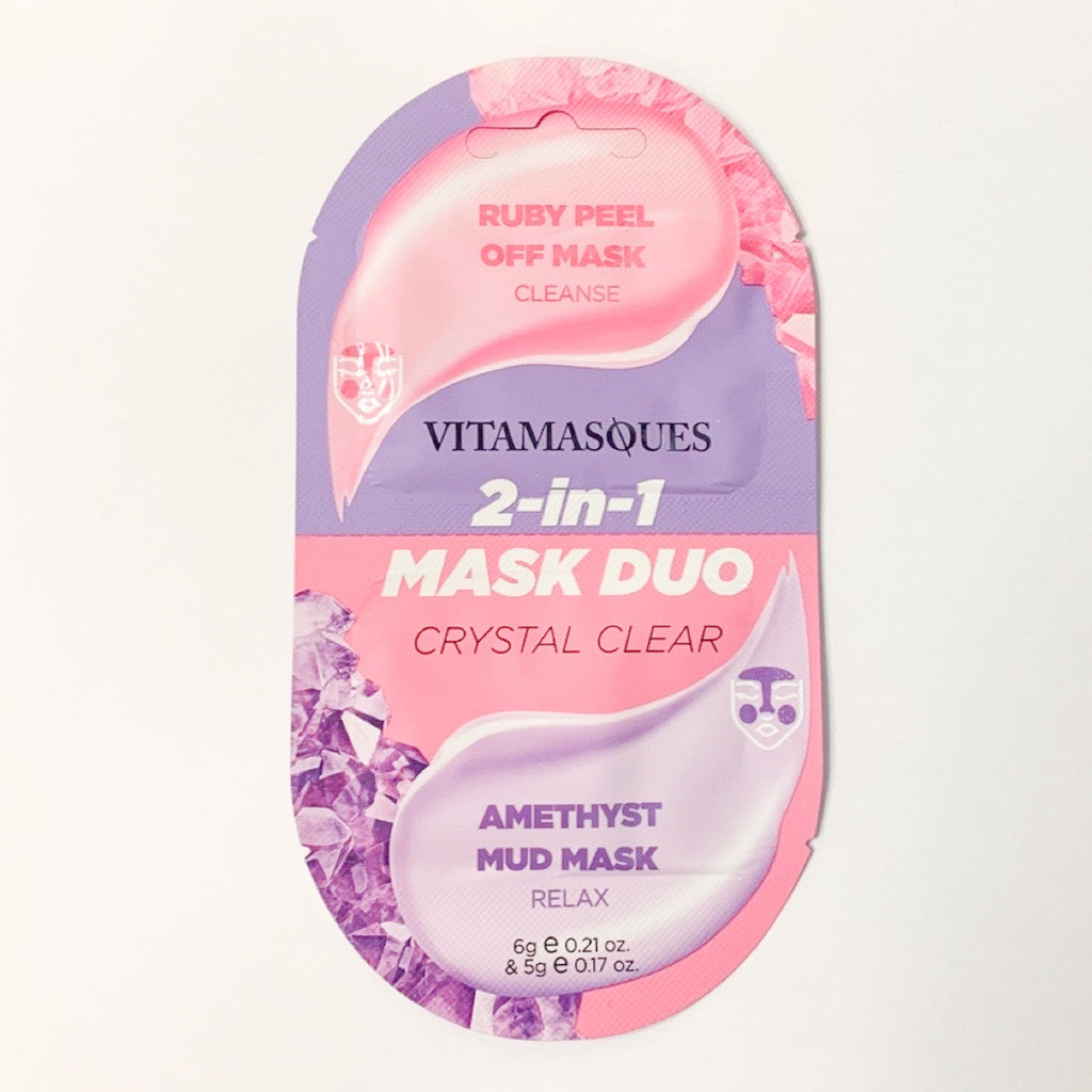 Face Mask - 2 in 1 Ruby Peel & Amethyst Mud - The Rosy Robin Company