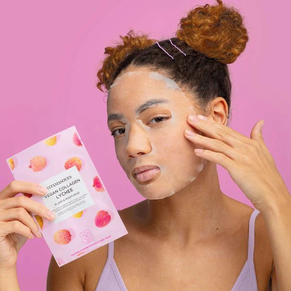 Face Mask - Lychee Collagen Vegan Sheet - The Rosy Robin Company
