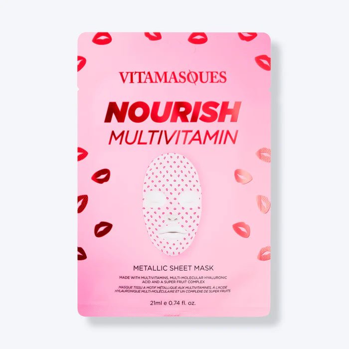 Face Mask - Nourish Vegan Multivitamin Metallic Sheet - The Rosy Robin Company
