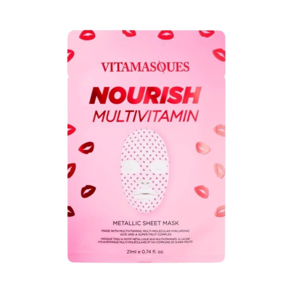 Face Mask - Nourish Vegan Multivitamin Metallic Sheet - The Rosy Robin Company