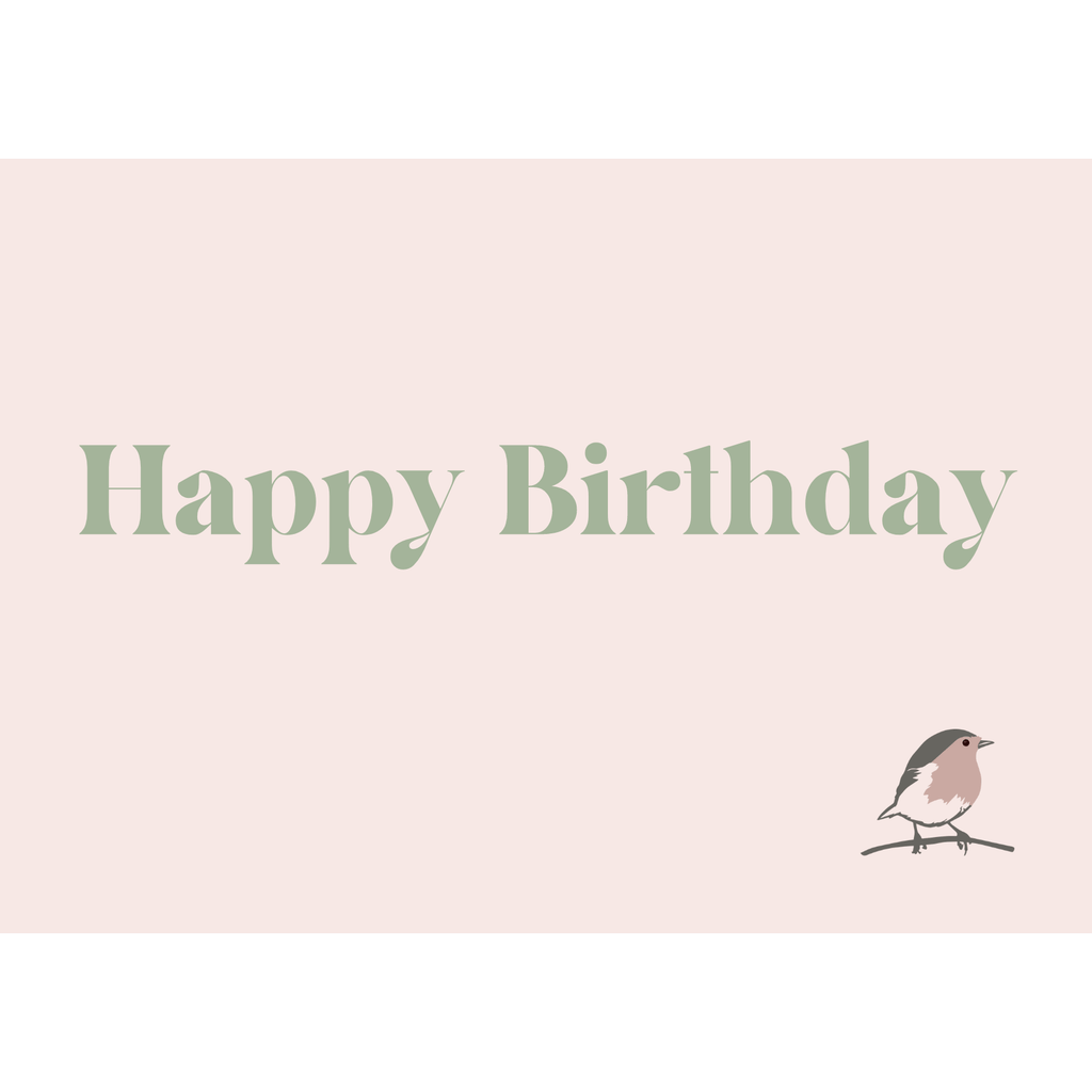 Happy Birthday A6 Postcard - The Rosy Robin Company