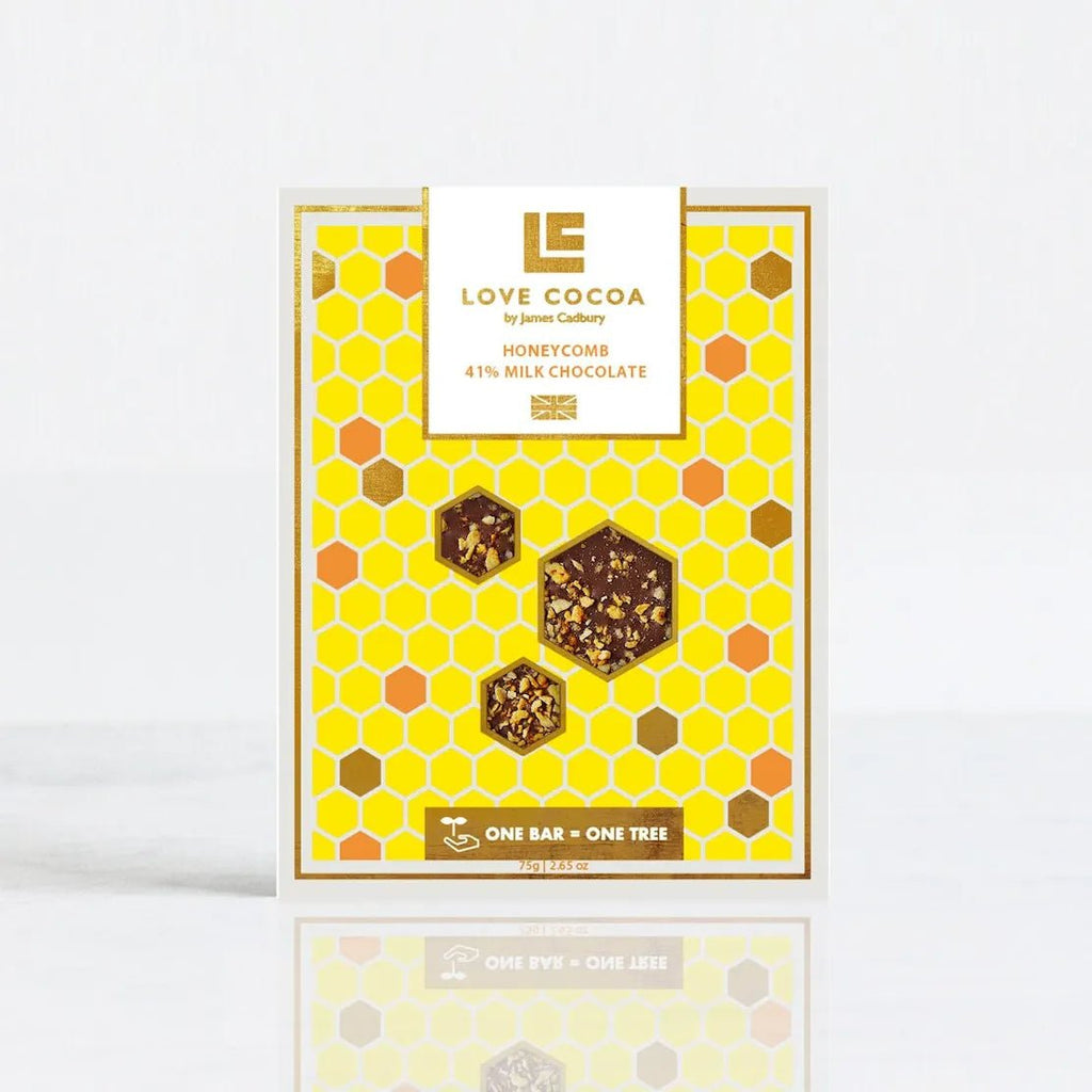 Honeycomb 41% Milk Chocolate Bar - 75g - The Rosy Robin Company