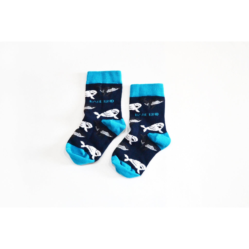 Kids Bamboo Socks - Whales (3 Sizes) - The Rosy Robin Company