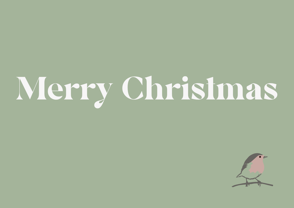 Merry Christmas A6 Postcard - The Rosy Robin Company