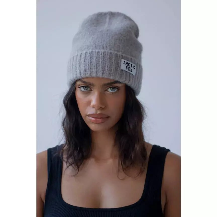 Mohair Beanie - Arctic Grey - The Rosy Robin Company