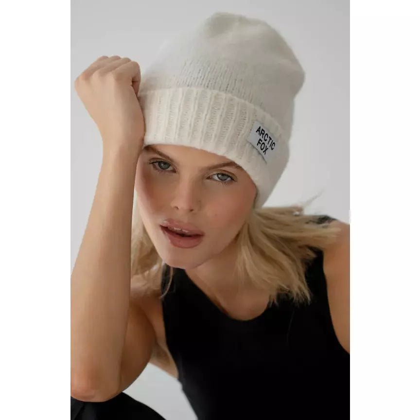 Mohair Beanie - Polar White - The Rosy Robin Company