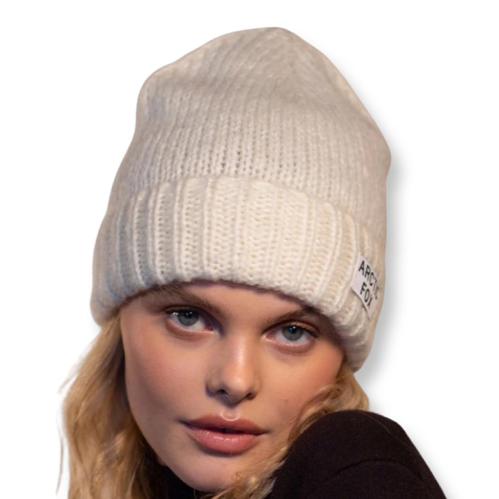 Mohair Beanie - Polar White - The Rosy Robin Company