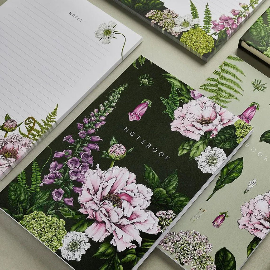 Notebooks A5 Set of 2 - Summer Garden Collection - The Rosy Robin Company