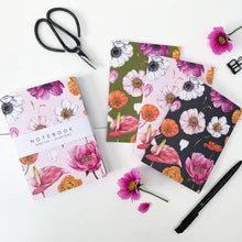 Notebooks A6 Set of 3 - Floral Brights Collection - The Rosy Robin Company