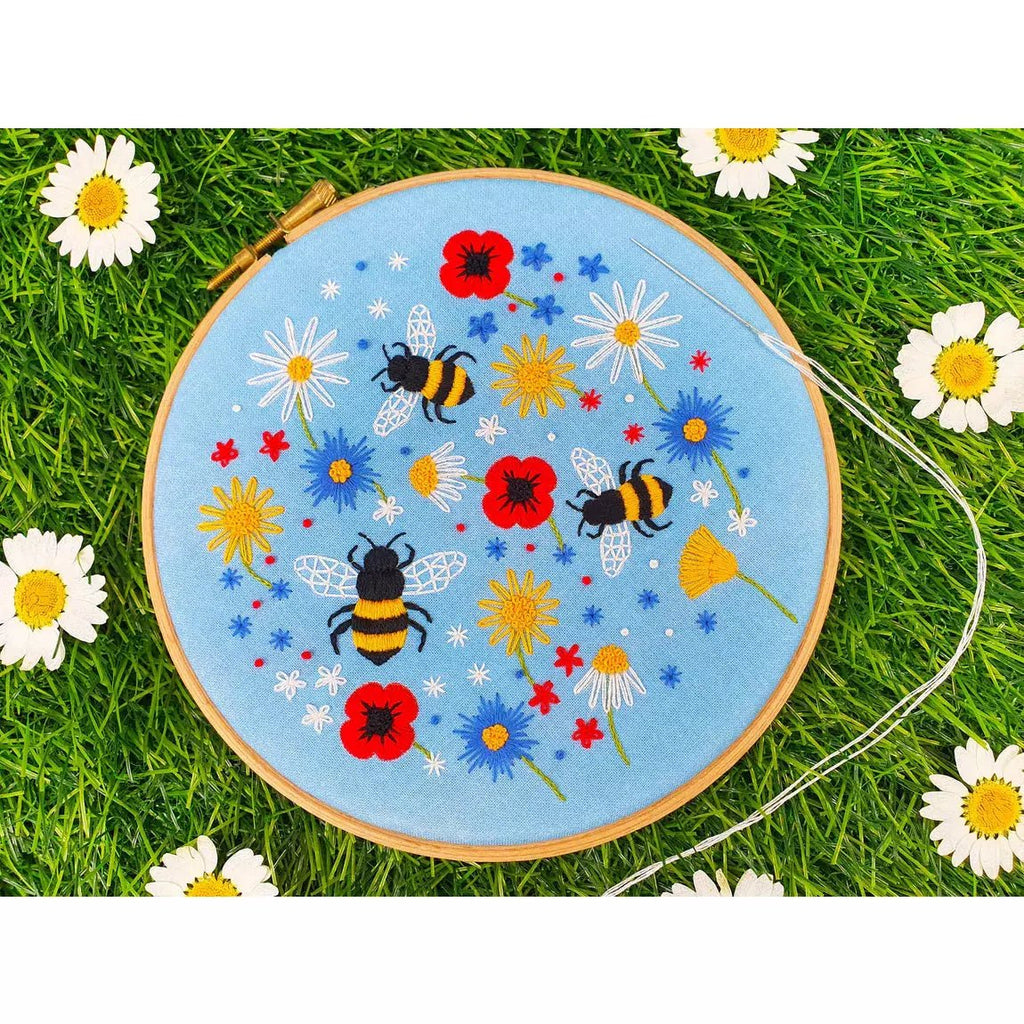 Oh Sew Bootiful Embroidery Kit - Bees and Wildflowers - The Rosy Robin Company