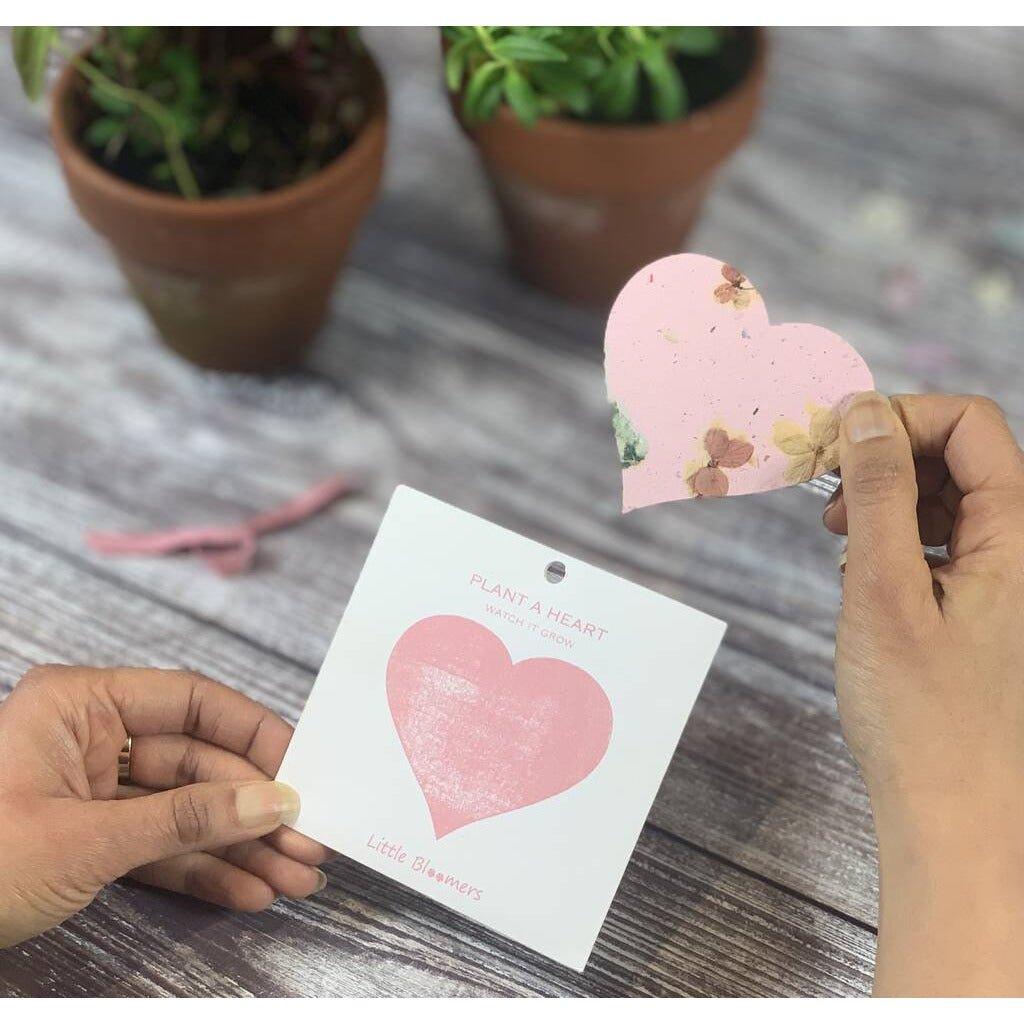 Plantable Seed Paper Card - Pink Heart - The Rosy Robin Company