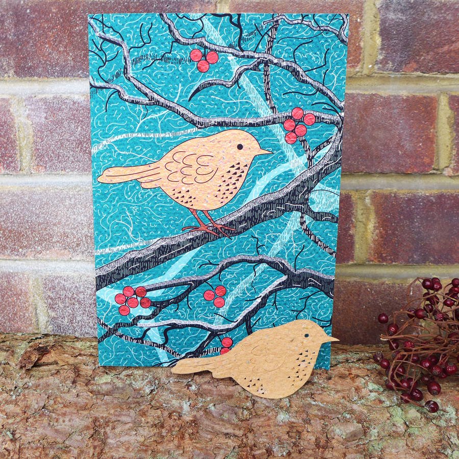 Plantable Seed Paper Card - Robin - The Rosy Robin Company