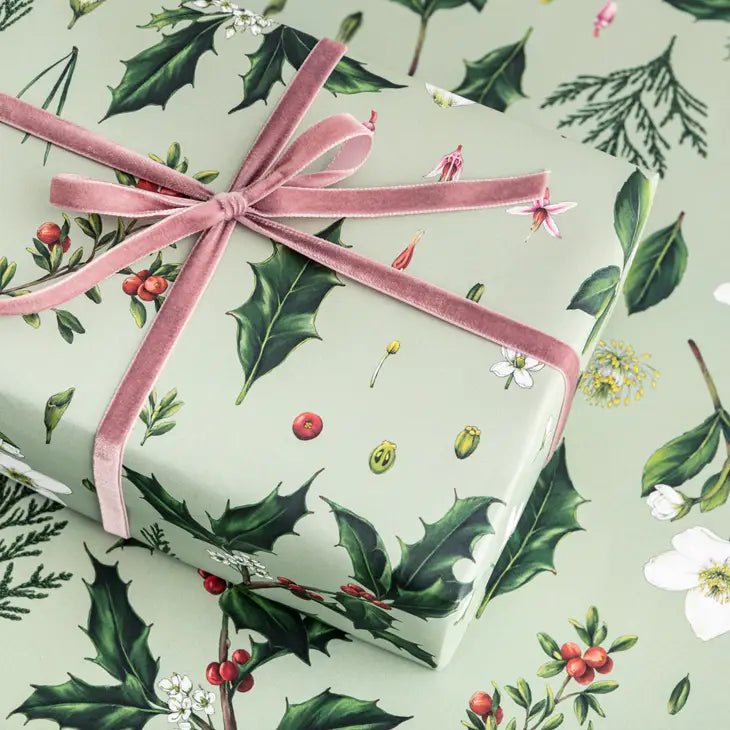 Recycled Christmas Gift Wrapping Paper - Berry Mix - The Rosy Robin Company