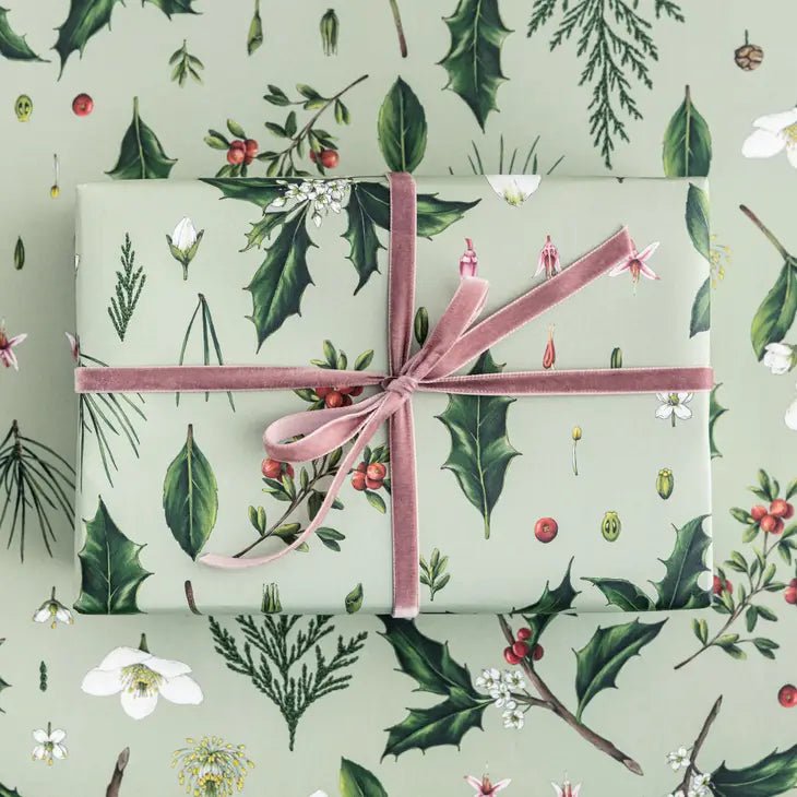 Recycled Christmas Gift Wrapping Paper - Berry Mix - The Rosy Robin Company