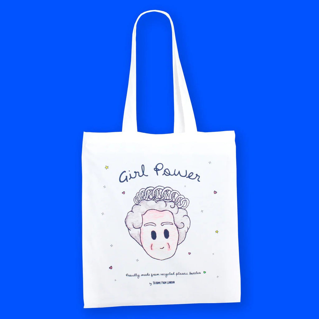 Recycled Eco Tote Bag - Girl Power - The Rosy Robin Company