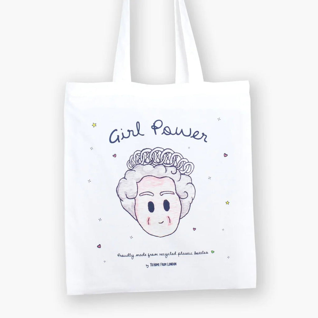 Recycled Eco Tote Bag - Girl Power - The Rosy Robin Company