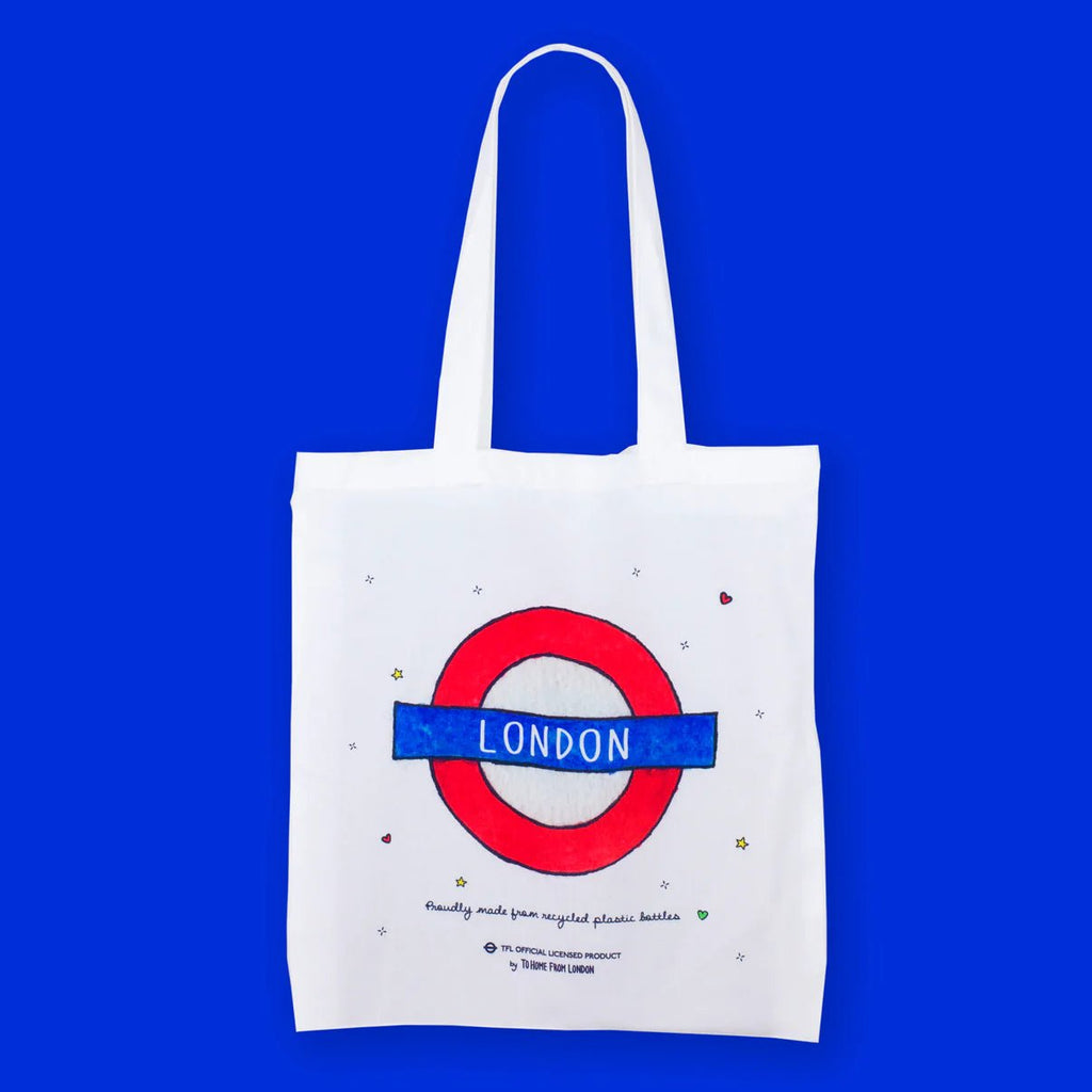 Recycled Eco Tote Bag - London Roundel - The Rosy Robin Company