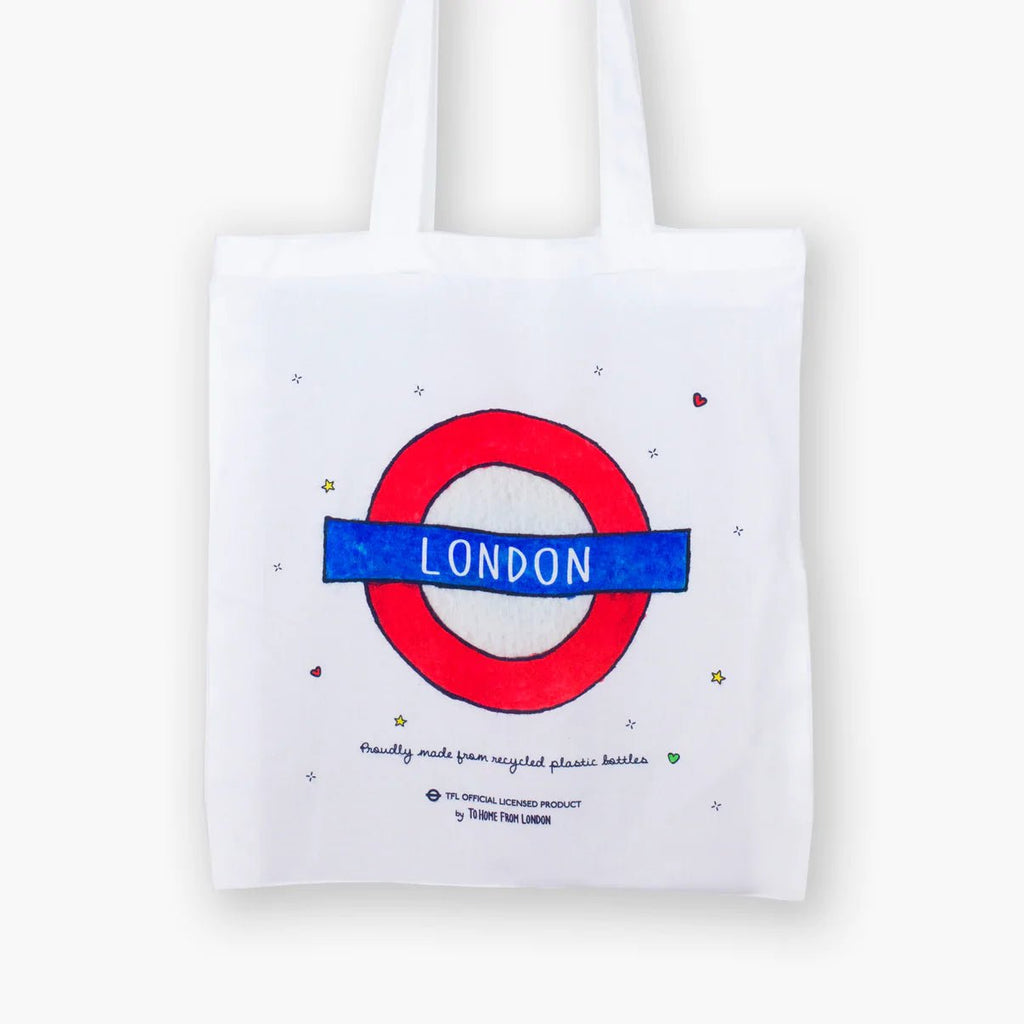 Recycled Eco Tote Bag - London Roundel - The Rosy Robin Company