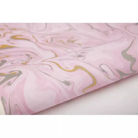 Recycled Gift Wrapping Paper - Hand Marbled Free Spirit Rosewater - The Rosy Robin Company