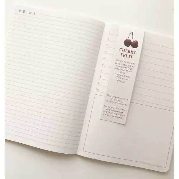 Recycled SUCSEED A5 Notebook - Cherry Husk - The Rosy Robin Company