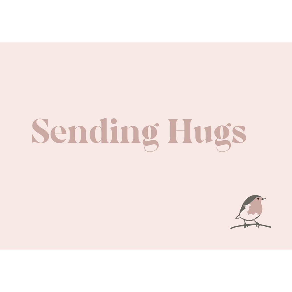 Sending Hugs A6 Postcard - The Rosy Robin Company