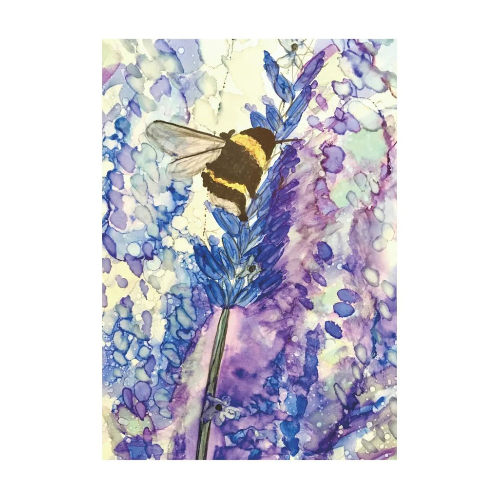 Small Framed Print - Bee on Lavender - The Rosy Robin Company