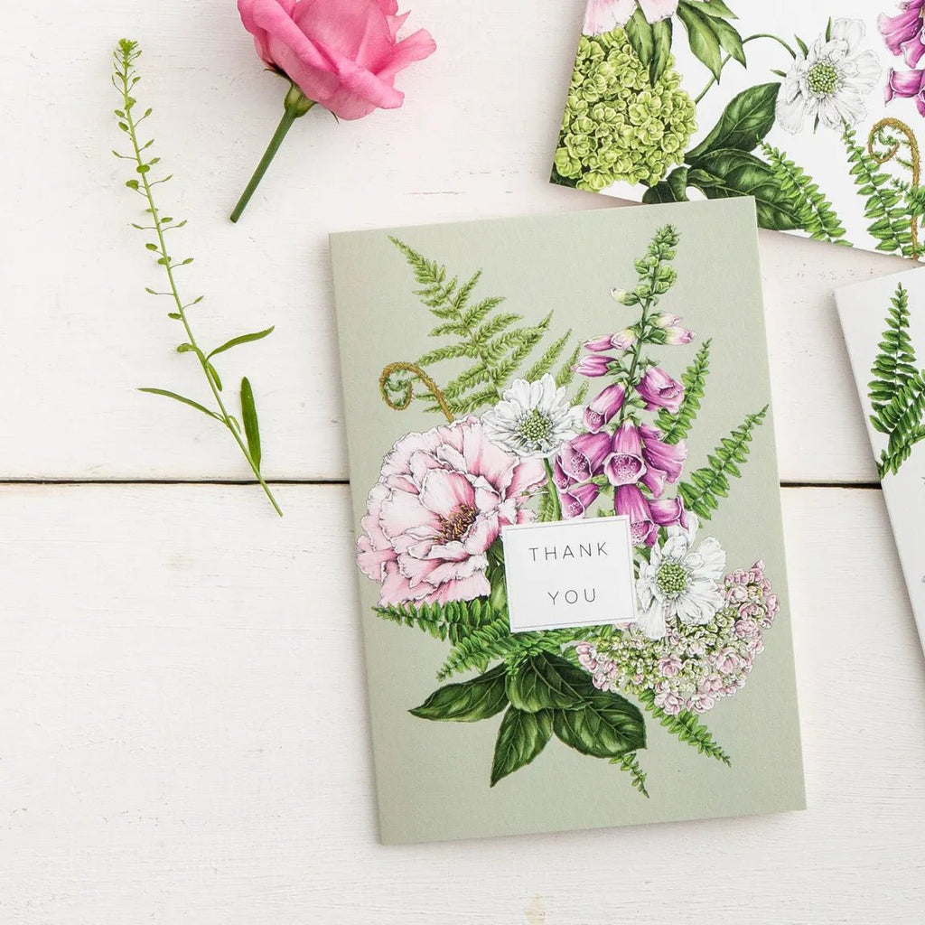 Thank You Card - Summer Garden Collection - The Rosy Robin Company