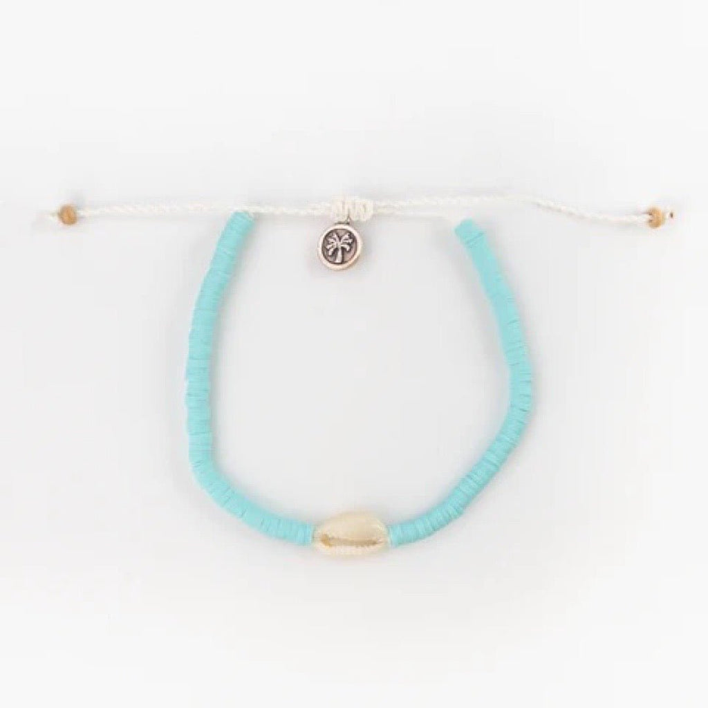 Turquoise Beaded Bracelet with Shell - The Rosy Robin Company