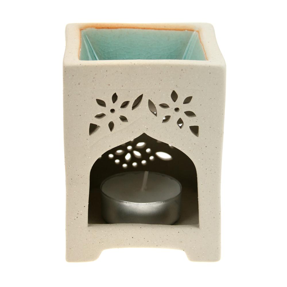 Wax Melt Burner - Square Floral Cutwork - The Rosy Robin Company