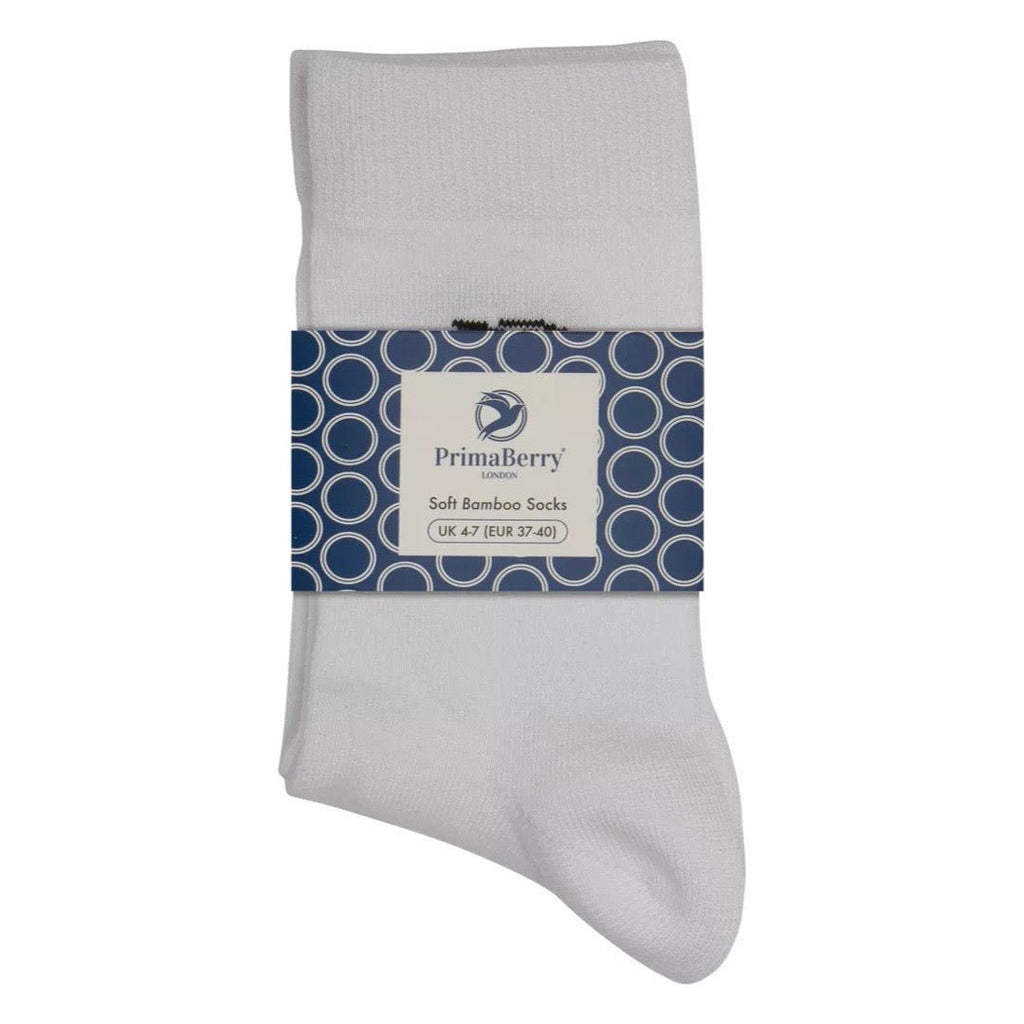 White Bamboo Socks (Adult Size 4 - 7) - The Rosy Robin Company